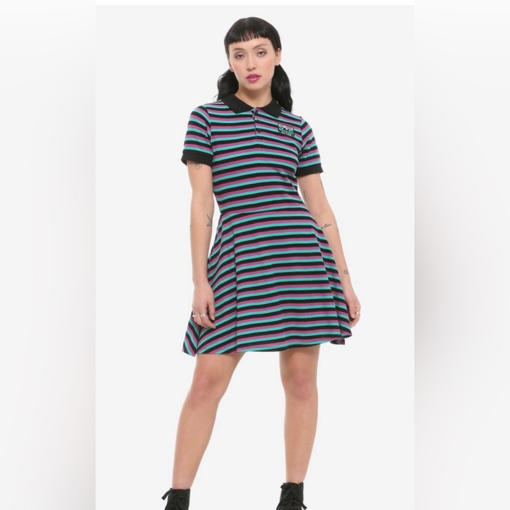 Hot Topic Sad Songs Striped Polo Dress